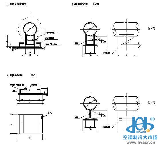 热力管道导向支架图-暖通空调节点图_节点大样